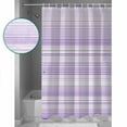 thumbnail image 4 of Purple Striped Shower Curtain, 66" x 72", Nature Abstract Art Classic Waterproof Bathroom Curtain Washable Shower Curtain Set with 12 Hooks, 4 of 6