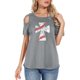 thumbnail image 2 of Camiseta estampada con estilo para mujer, blusa de manga corta, cuello redondo, camisetas informales OAVQHLG3B Store lin121212, 2 of 4