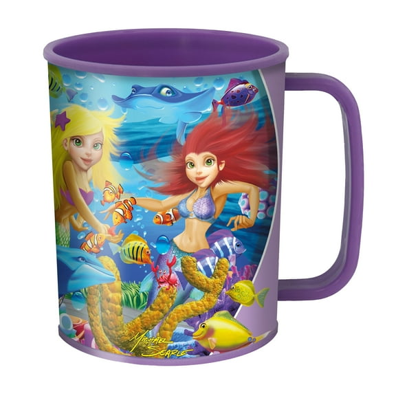 3D LiveLife Drinking Cup Mermaid Magic by Deluxebase. 10oz Lenticular Ocean Kids Cup with Art