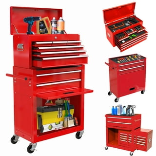 3-tier Rolling Tool Chest, 3-IN-1 Tool Box & Cabinet Large