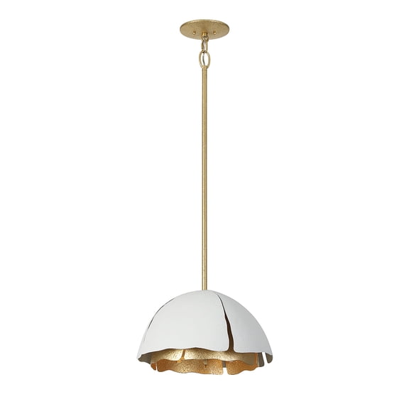 Cavalier Goldith Royal White Three Light Pendant from the Brewster Collection