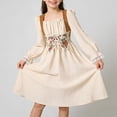thumbnail image 7 of hengsof Teen Girls Party Dress for 7-13 Years Old Sweet Floral Print Puff Sleeve Ruffle Hem Belted Waist Gown Formal Event Celebration Wear, 7 of 7