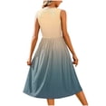 thumbnail image 6 of GaThRRgYP Womens Summer Floral Boho Dress,Fashion Women's Casual Printed Short Sleeved Round Neck Pocket Dress Green M, 6 of 6
