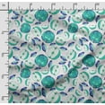 thumbnail image 2 of Soimoi Watercolor Fruit Print, Poly Taffeta Fabric, Decor Sewing Fabric by The Yard 56 Inch Wide, Decorative Fabric for Outdoor Upholstery, Umbrellas and Home Accents, Teal Green, 2 of 5