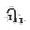 thumbnail image 4 of Ancona Widespread Hexagonal Two-Handle 3-Hole Bathroom Faucet in Matte Black, 4 of 5