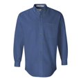 thumbnail image 1 of Camisa de sarga de manga larga FeatherLite Tallas altas LT Azul Pacífico PlumaLite 7281, 1 of 1