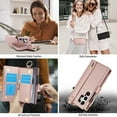 thumbnail image 7 of for Samsung Galaxy S23 Ultra Wallet Case, Multi-Functional Zipper Purse Case with Card Holders, RFID Blocking Full Body Case, Shoulder Strap Wristband Crossbody Cover for Galaxy S23 Ultra, Rosegold, 7 of 7