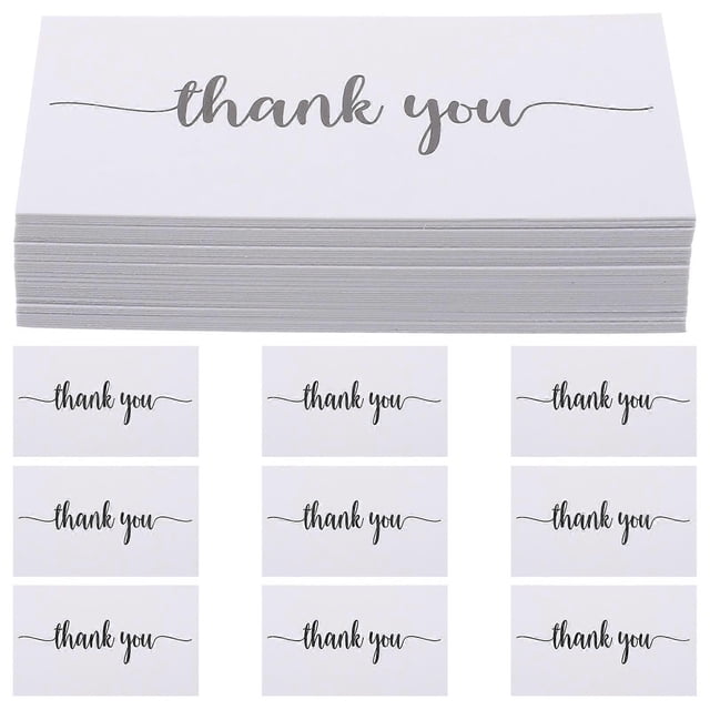 150Pcs Multi-function Thank You Cards Elegant Coated Paper Thank Cards for Delivery