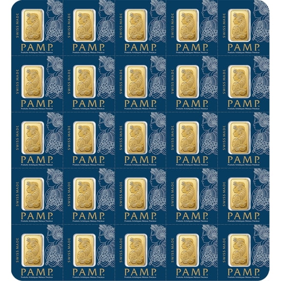 25 X 1 Gram Divisible PAMP Suisse MULTIGRAM Gold Bar