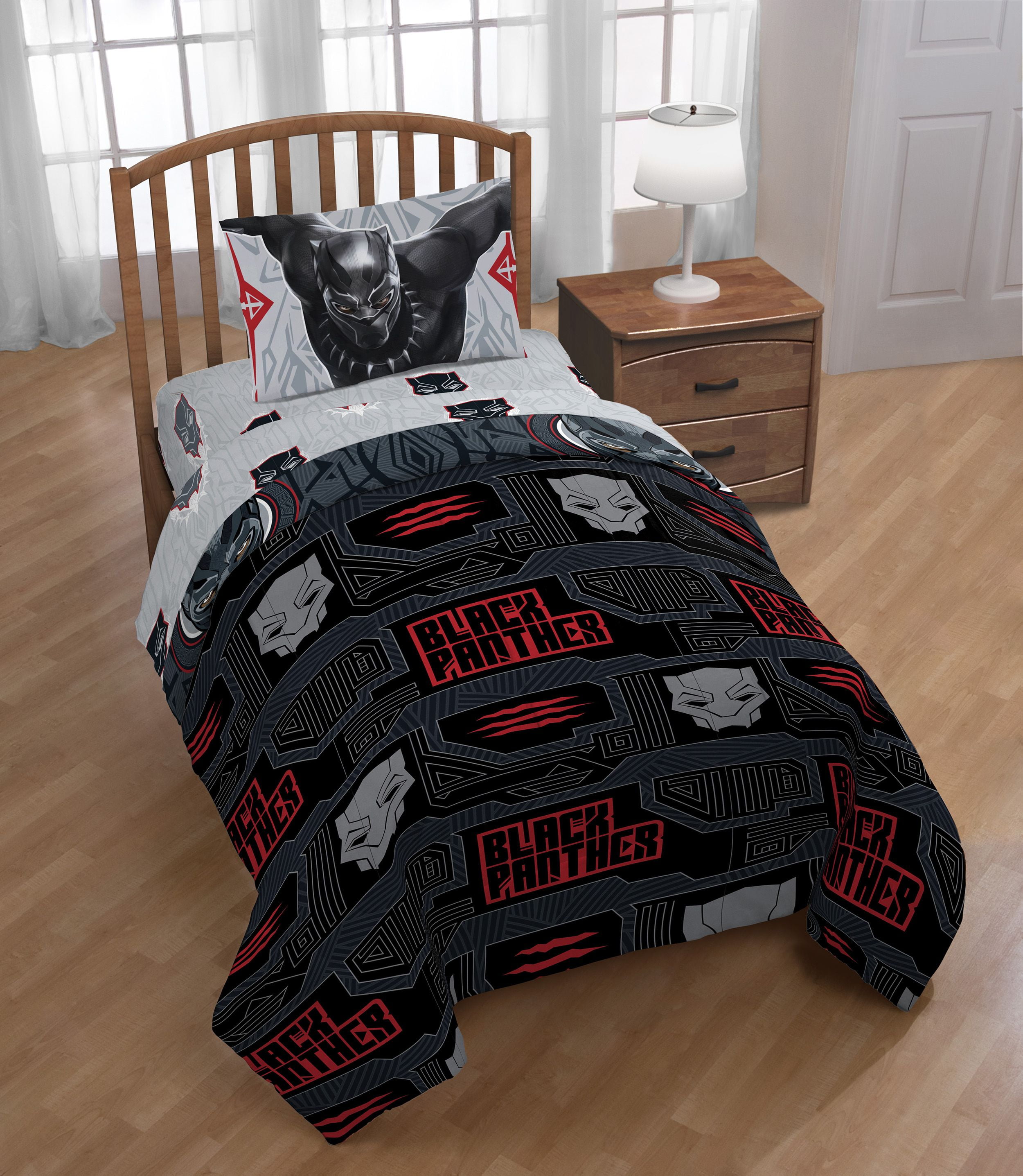 Marvel Black Panther Twin Bed Set With Bonus Tote And Mini Pillow Marvel Black Panther Twin Bed Set With Bonus Tote And Mini Pillow Buddy 5 Piece Com