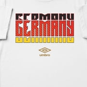 Umbro Men's Germany Stacked Soccer T Shirt (White, S-L)