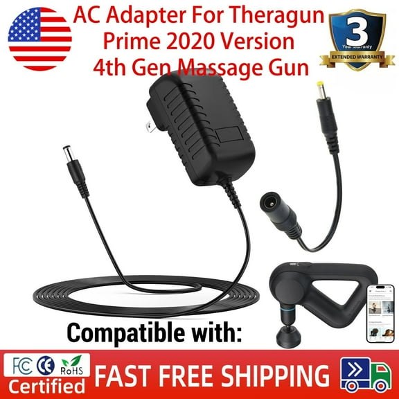 AC Adapter For Theragun Prime 2020 Version 4th Gen Massage Gun Battery Charger