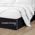 thumbnail image 6 of Bare Home Double Brushed Bed Skirt - Premium 1800 Collection - 15-inch Drop - Queen, Black, 6 of 9