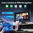 thumbnail image 4 of Estéreo inalámbrico portátil para automóvil con Apple CarPlay/Android Auto, reproductor multimedia de radio para automóvil con pantalla táctil portátil HD de 7 "con Bluetooth, navegación, enlace espej, 4 of 5