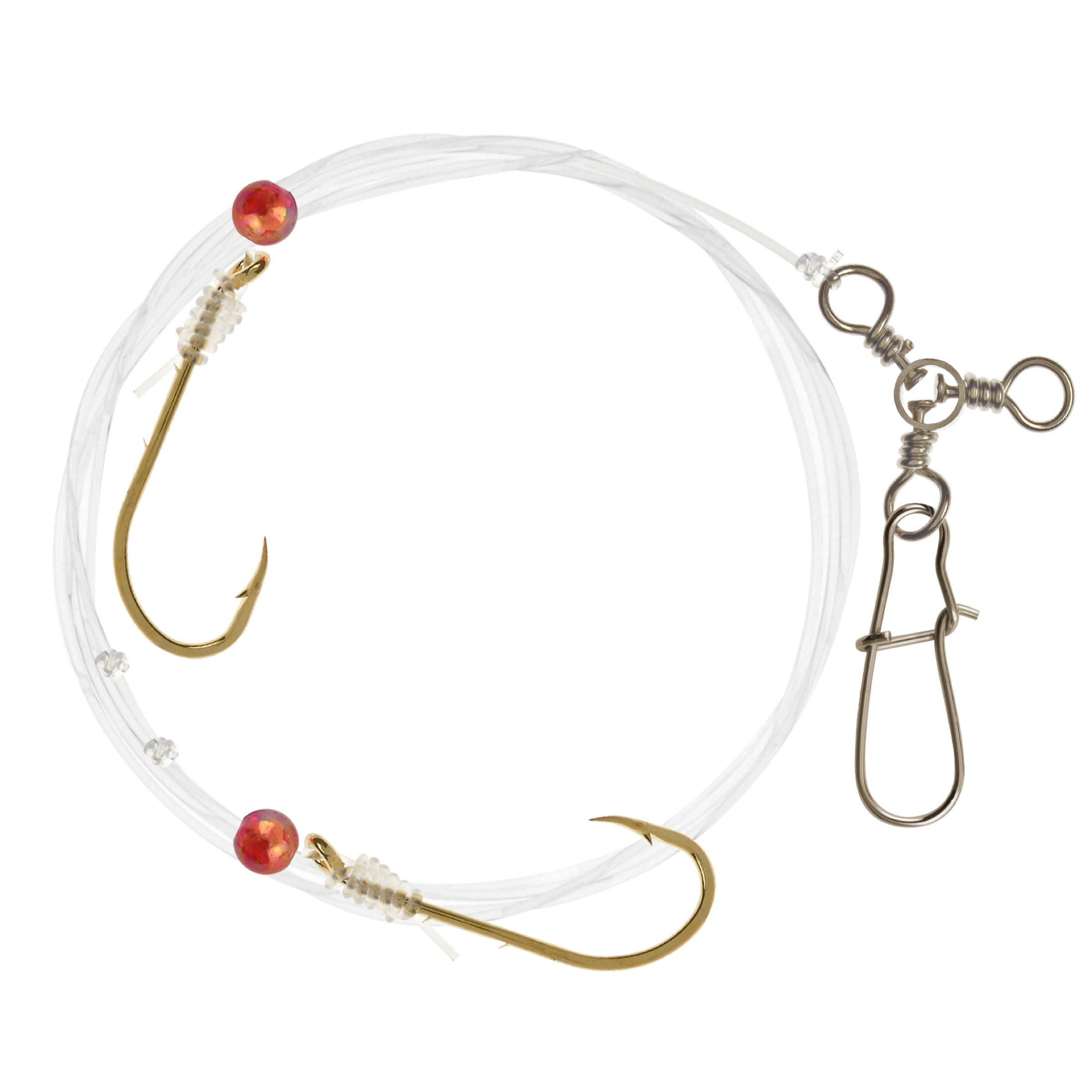 Hurricane Double Hook Saltwater Porgy Rig Fishing Equipment, #4, 20 ...