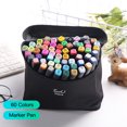 thumbnail image 1 of Amdohai 60 Colors Art Markers Set Double Tip Broad Fine Point Marker Pen with Carrying Bag Art Supplies for Students Adults Artists Drawing Coloring Sketching Design, 1 of 8