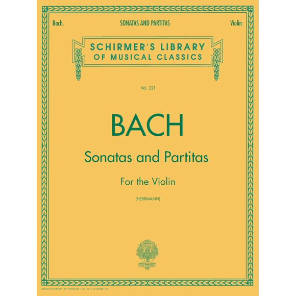 Partituras G. Schirmer – Bach – Violín Solo – Vol. 221