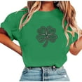 thumbnail image 2 of FNFYFH St Patty's Day Shirt Women Casual Short Sleeve Irish Clover T-Shirt 2026 Funny Saint Patrick's Tee Tops, 2 of 6