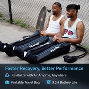 FIT KING Rechargeable Air Compression Recovery System, Full Leg Massage Boots for Circulation Improvement and Fast Recovery (Medium)