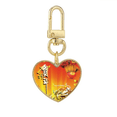thumbnail image 1 of Chinese New Year China Town Gold Heart Keychain Metal Keyring Holder, 1 of 3