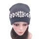 thumbnail image 3 of Gorros de algodón con diamantes de imitación para mujer, gorro de algodón, regalo de Navidad, novedad, invierno, 2019, 3 of 4