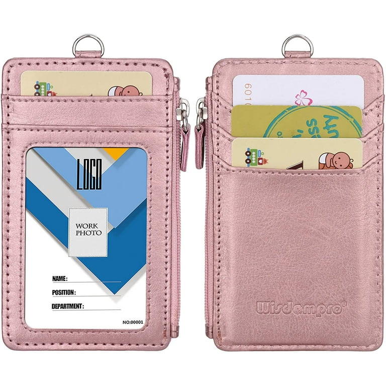 Strong Double ID Badge Cases with Credit Card Slots and License Window