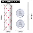 thumbnail image 3 of Pioneer Flower Floral Print Pattern 20oz Skinny Tumbler with Straw & Lid, Double Wall Vacuum Insulated Cup, Leak-Proof, Cup Holder Friendly, Hot 6H Cold 12H, 3 of 6