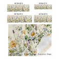 thumbnail image 4 of Rod Pocket Window Valances Watercolor Daisy Lavender Eucalyptus Short Kitchen Curtains Vintage Beige Letter Window Treatment Drapes for Bedroom Bathroom Living Room 54x18In,1 Panel, 4 of 7