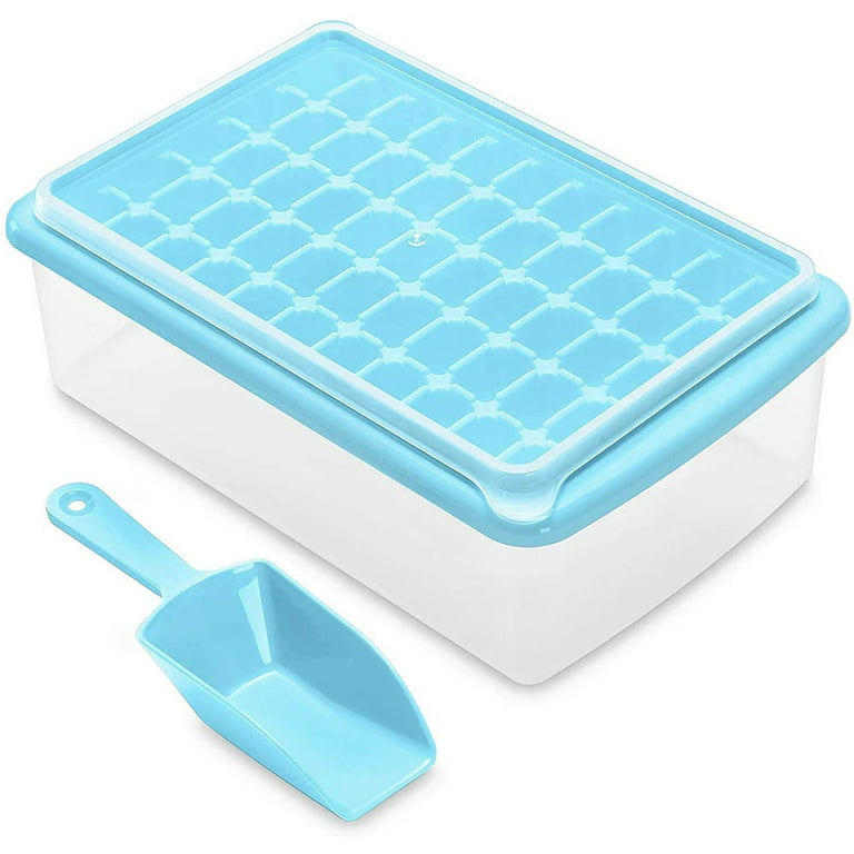 Skycarper Ice Cube Tray, Silicone Freezer Molds with Lid (Set of 3