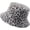 Gray, variant on Women Cotton Leopard Print Fisherman Bucket Hat Summer Sun Protection Cap