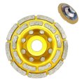 thumbnail image 4 of 4.5in Grinding Wheel Double Row Grinding Cup Diamond Polishing Disc for Concrete Marble Stones, 4 of 5