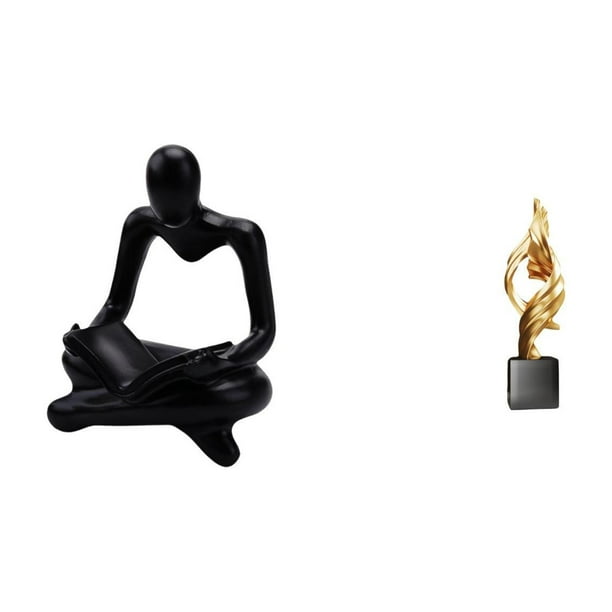 Figura del pensador abstracto,Estatua de Pensador Abstracto,Arte,Decoración para el Hogar,Figura humana decorativa para estantería de oficina coleccionable,Estatua de arte abstracto,Estatua