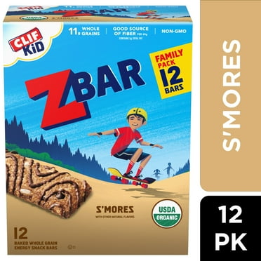 Zbar S'mores Flavor Soft Baked Snack Bars, Organic Granola Bars, 12ct