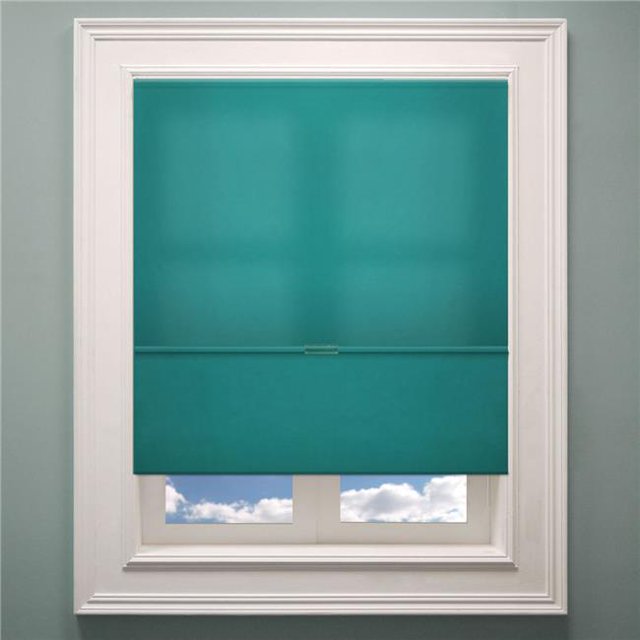 Chicology RMAU4864 Cordless Magnetic Roman Shade, Allure Ultramarine - 48 x 64 in.