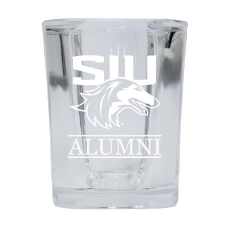 

Southern Illinois Salukis 2 Ounce Square Shot Glass laser etched logo Design