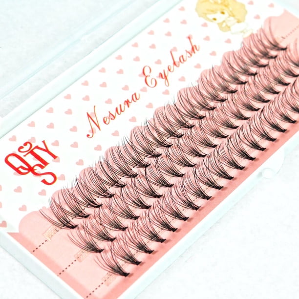 Extensión de pestañas de visón natural hecho a mano 10d con unión térmica hola suerte unisex