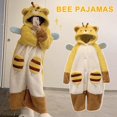 thumbnail image 3 of Hoodie Plush Cartoon Warm Pajama Kawaii Cute BEE Pocket Pajama For Women X4 U2W22, 3 of 6