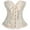 Khaki, variant on Women's Shapewear Court Corset Front Buckle Lace Up Bride Dress Shapewear L(US:8)