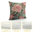 thumbnail image 4 of Nawypu Pillow Case Flower Watercolor Roses Bud Nw Abstract Draw Pattern Pink Floral Vintage Victorian Baroque Drawing Farmhouse Decorative Throw Pillows Covers for Winter Decorations, 4 of 5
