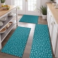 thumbnail image 2 of Teal Christmas Snowflake Pattern Kitchen Rugs Sets Of 3,Kitchen Runner Rugs Non Skid Washable,Decorative Kitchen Floor Mats for Kitchen,Sink,Laundry,17"x30"+ 17"x47" + 17"x59", 2 of 6