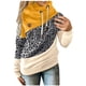 thumbnail image 1 of Sudaderas con capucha para mujer, suéter con cuello vuelto, informal, de manga larga, color block, sudaderas con capucha, suéteres, tops de otoño Fokelyi WRMH-1664-42, 1 of 5
