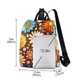 thumbnail image 3 of FORMRS Women's Travel Backpack Purse Anti-Theft Hidden Pockets Casual Shoulder Bag, Blooming Flowers, 3 of 7