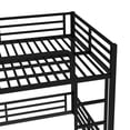 thumbnail image 6 of Harper & Bright Designs Metal Bunk Bed Full XL over Full XL with Stairs for Boys and Girls, Floor Bed with Guardrails for Bedroom, Black, 6 of 11