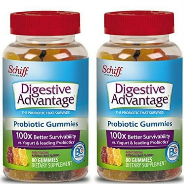 Digestive Advantage Probiotic Gummies 80 ea (Pack of 2)