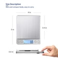 thumbnail image 5 of Báscula de cocina pequeña con carga USB mejorada, minibáscula electrónica para alimentos de 3kg/0,1g, báscula de cocina de alta precisión, báscula de bolsillo con LCD, 5 of 5