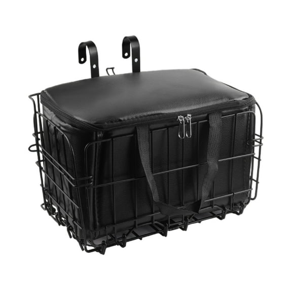 Folding Bike Front Basket Folding Bicycles Basket with Removable Liner Bag Front & Rear Hanging Bike Basket Enduring