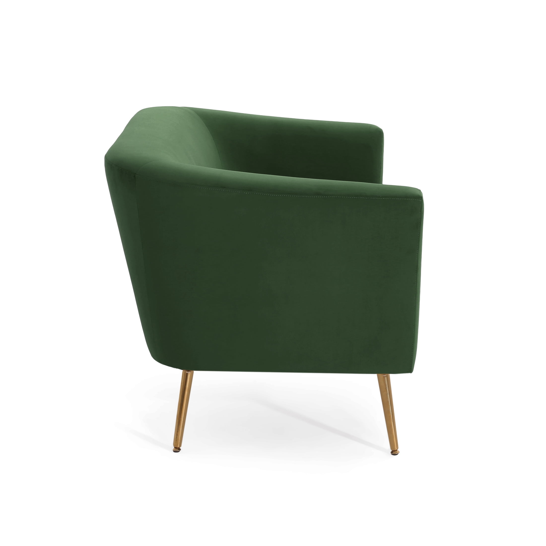 Noble House Modern Velvet Loveseat for Living Room 2 Seater, Forest Green