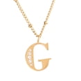 thumbnail image 2 of Juego Joyería Mujer, Collar Aretes Inicial Letras LuckyLy, Acero Inoxidable Baño de Oro 18k dorado UNITALLA, 2 of 6