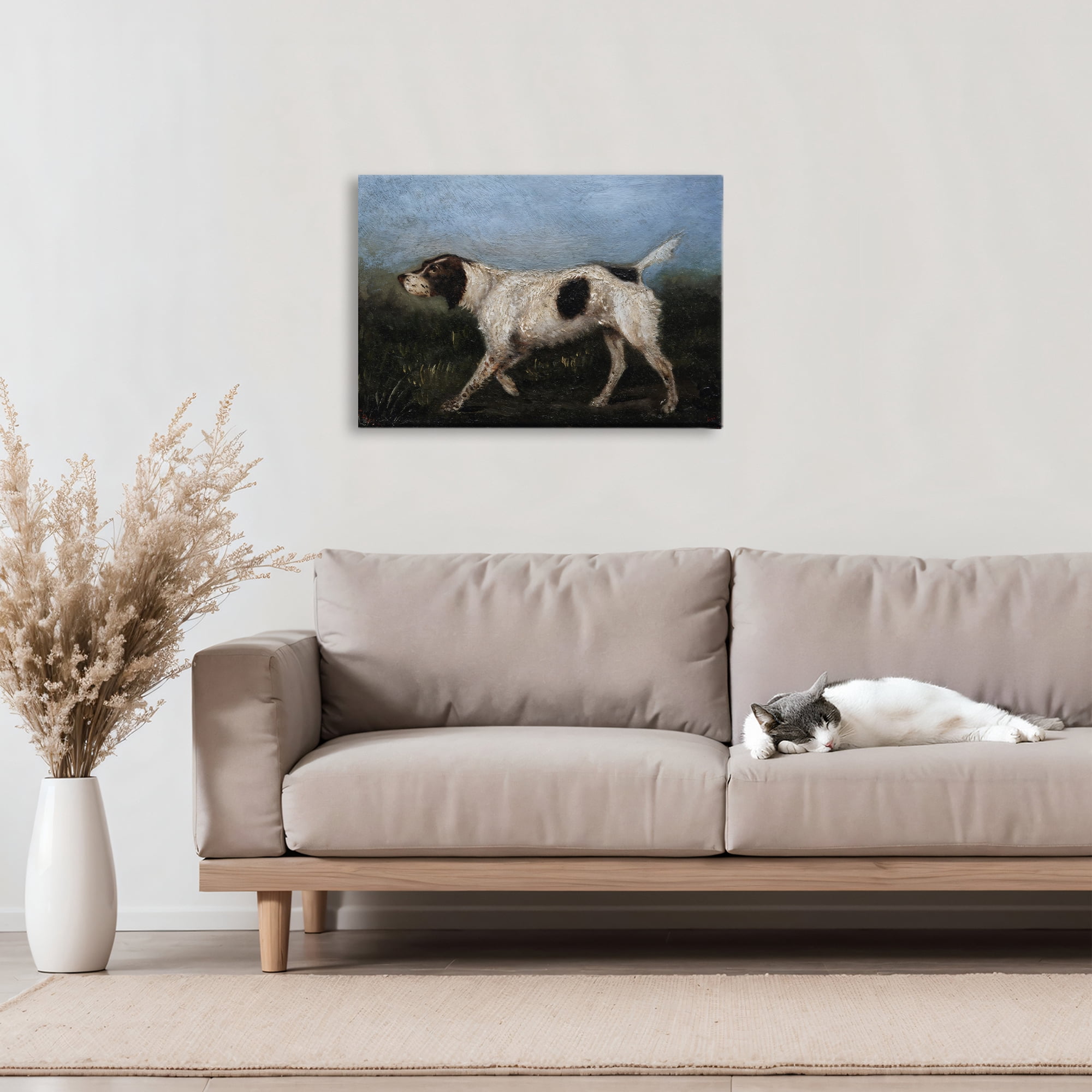Stupell Industries Alert Hunting Dog in Field Canvas Wall Art, design by Arlington Prints