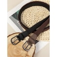 thumbnail image 5 of Maikun Belts for Women Elastic Braided Woven Belts 2pc Black Brown Women Belt for Casual, 5 of 7
